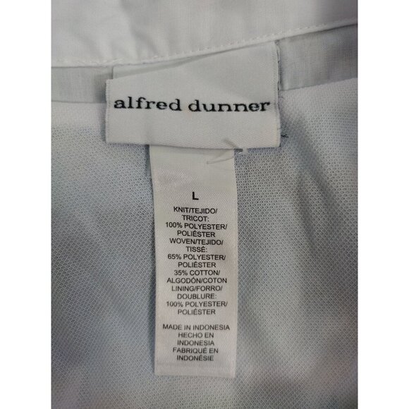 Alfred Dunner Knit Top Womens L Multicolor Chevron Patter Collared Layered Look - Picture 4 of 7